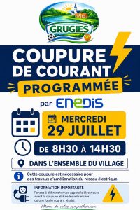 Coupure de courant prévue @ GRUGIES